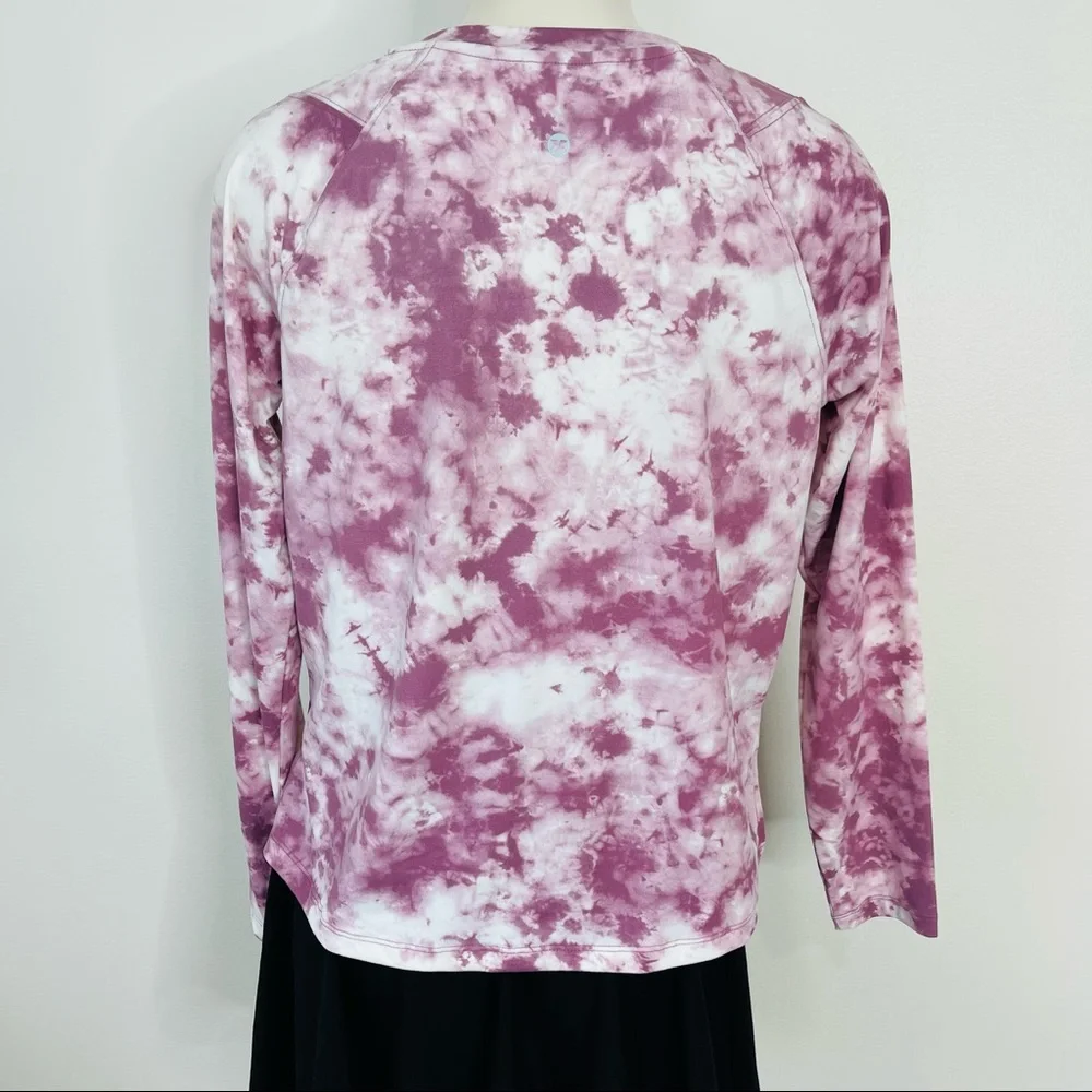 RBX SWEATSHIRT moisture wicking Flexibility PEACH SKIN  stylish marbled purple M - Picture 4 of 11